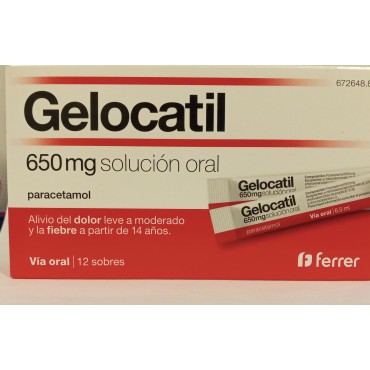 GELOCATIL 650 MG 12 SOBRES...