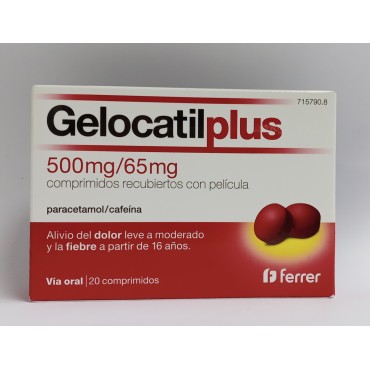 GELOCATIL PLUS 500/65 MG 20 C*