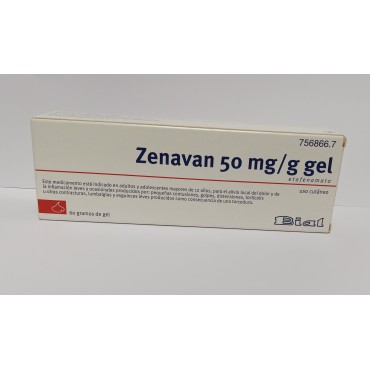 ZENAVAN 50 MG/G GEL TOPICO...