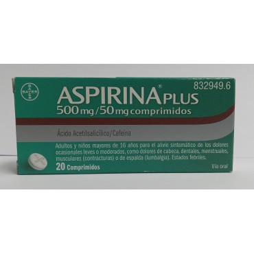 ASPIRINA PLUS 500/50 MG 20...